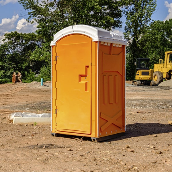 how often are the porta potties cleaned and serviced during a rental period in Round Hill Village